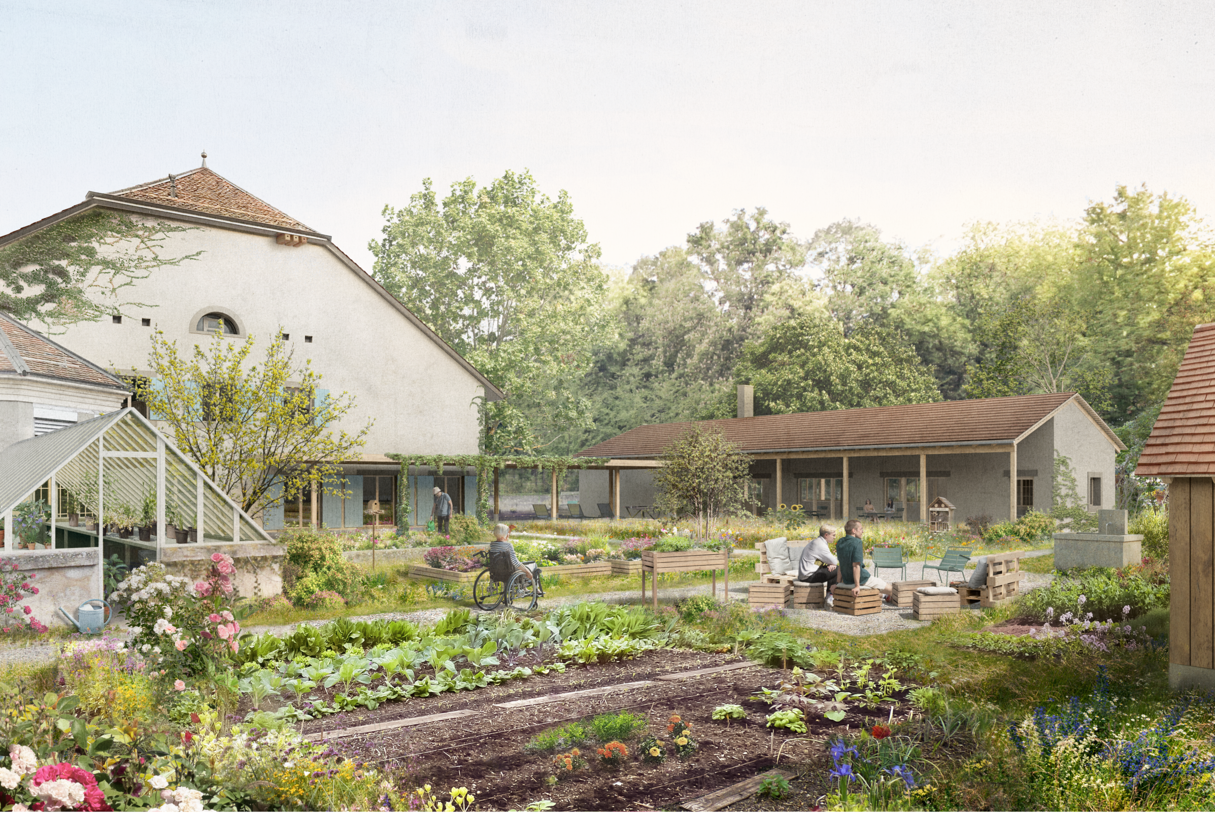 vue extérieure Transformation et rénovation du site de Malagny, dit “L’Essarde” apaar