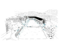 croquis BFM berge du rhone transformation bâtiment des forces motrices Genève