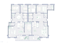 Plan typologie - Surélévation à Onex - concours 2ème prix