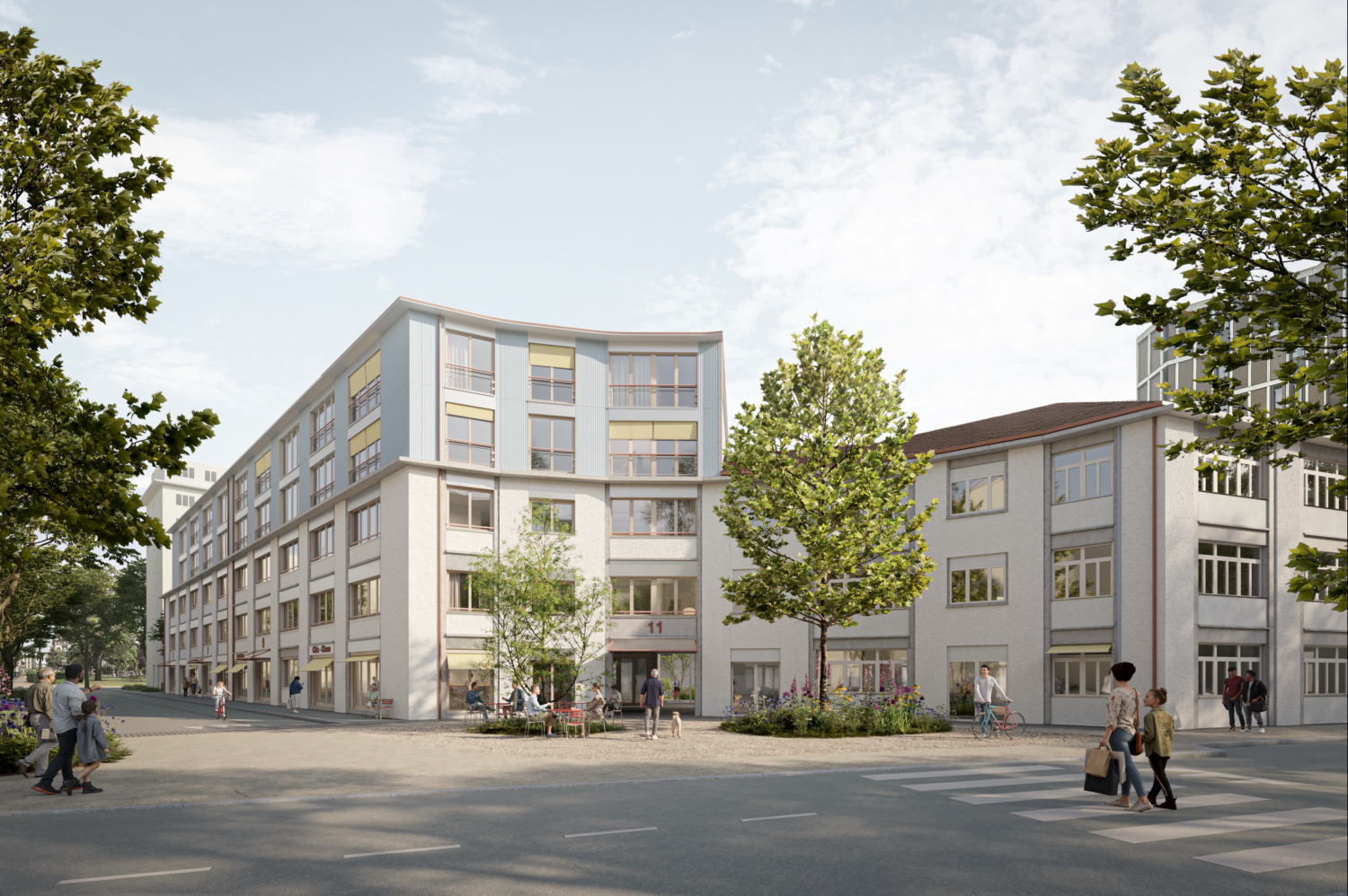 Vue extérieur - 2ème prix - Transformation et surélévation à Genève, Gourgas