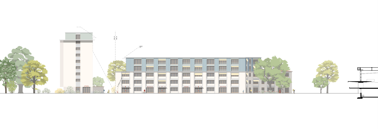 Plan surélévation - 2ème prix - Transformation et surélévation à Genève, Gourgas
