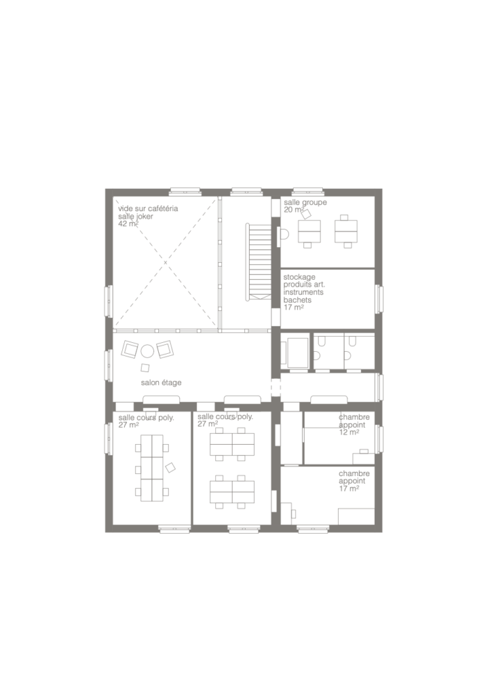 Plan typologie - Transformation et rénovation du site de Malagny, dit “L’Essarde” apaar