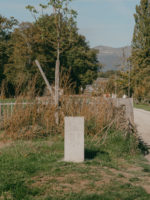 détail stèle - Route de Prevessin - architecture du paysage