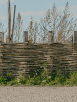 détail muret en clayonnage - Route de Prevessin - architecture du paysage