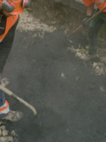 Chantier d'arborisation au Paquis, genève technosol fosse de stockolm détail
