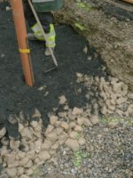 Chantier d'arborisation au Paquis, genève technosol fosse de stockolm détail