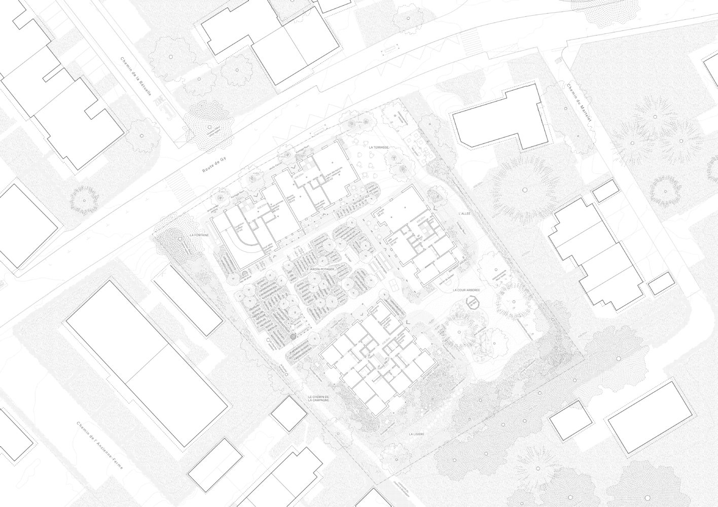 Plan RDC concours logements meinier