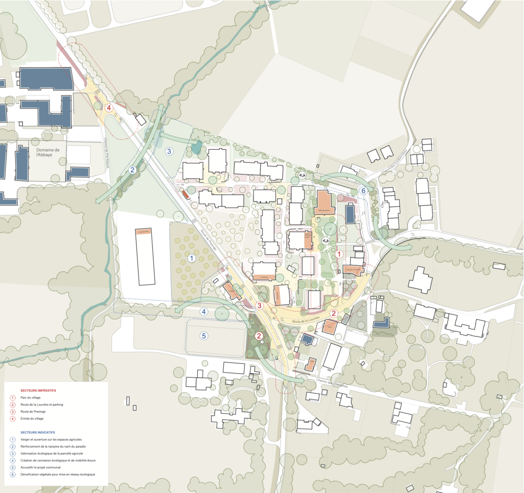 Plan d'ensemble - Quartier d'habitation de coopérative à Presinge