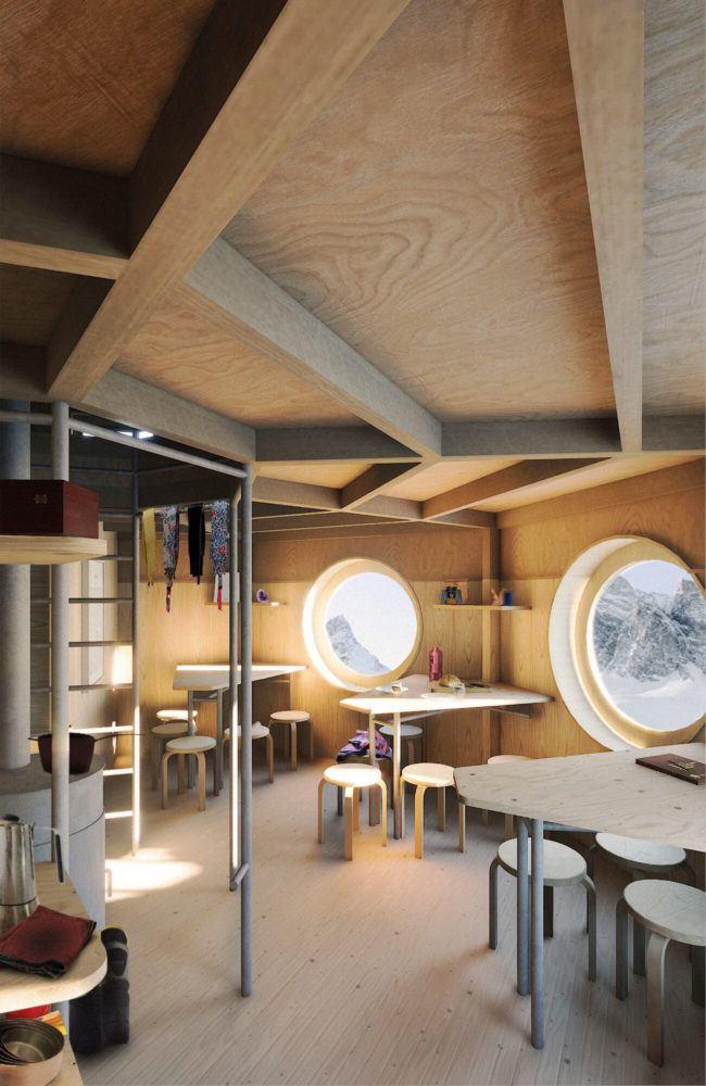 Refuge de montagne intérieur
