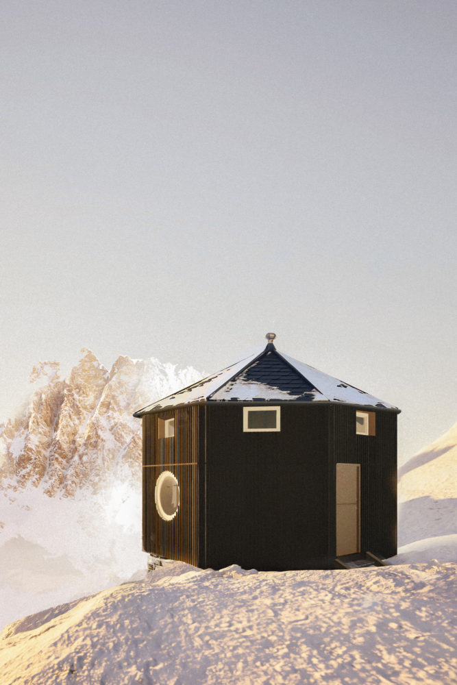 Refuge de montagne extérieur