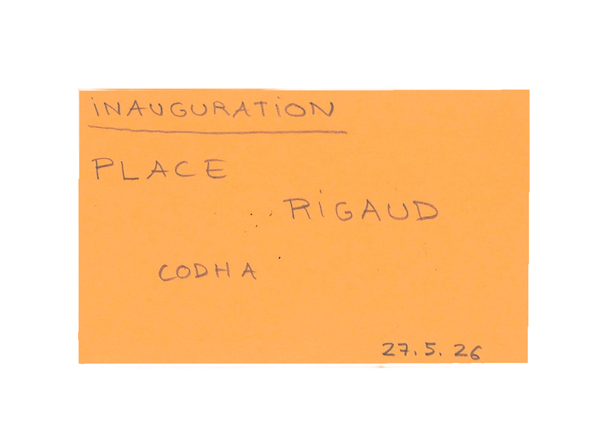 inauguration place rigaud apaar Codha