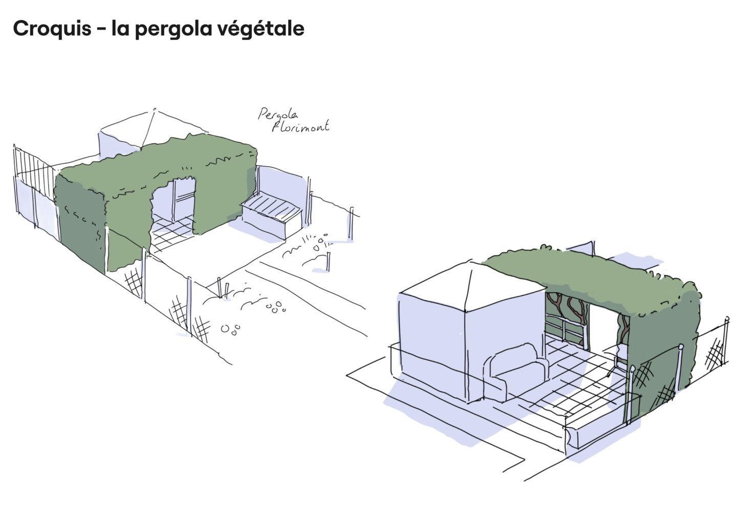 Croquis pergola existante