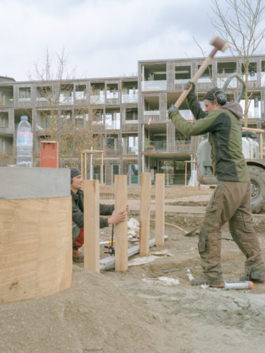Désimperméabilisation et végétalisation de la place Rigaud, chantier