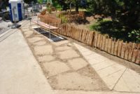 Désimperméabilisation et végétalisation de la place Rigaud, reemploi dalle